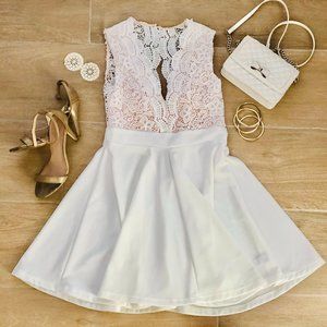Lacy White Mini Dress
